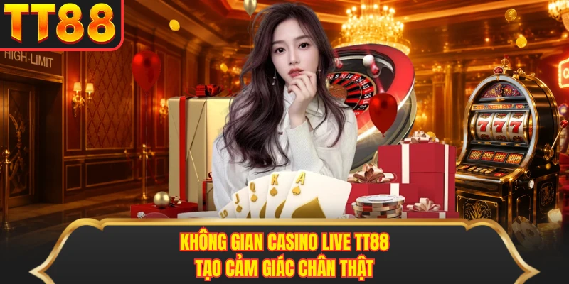 Không gian casino live TT88 tạo cảm giác chân thật